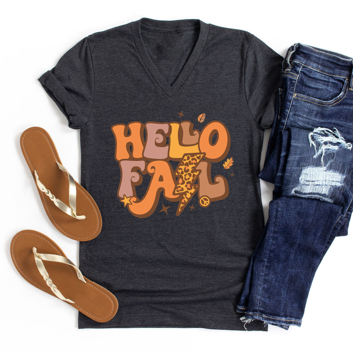 Hello Fall Shirt, Halloween Fall T-Shirt, Halloween 2022 Hoodie, Hello Halloween Long Sleeve Shirt