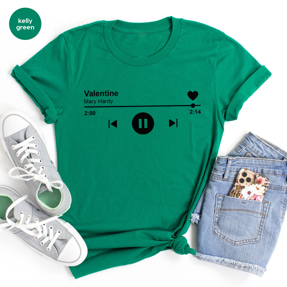 Valentine's Day Shirt, Play Music For Valentine's Shirt, Valentine's Day Playlist T-Shirt