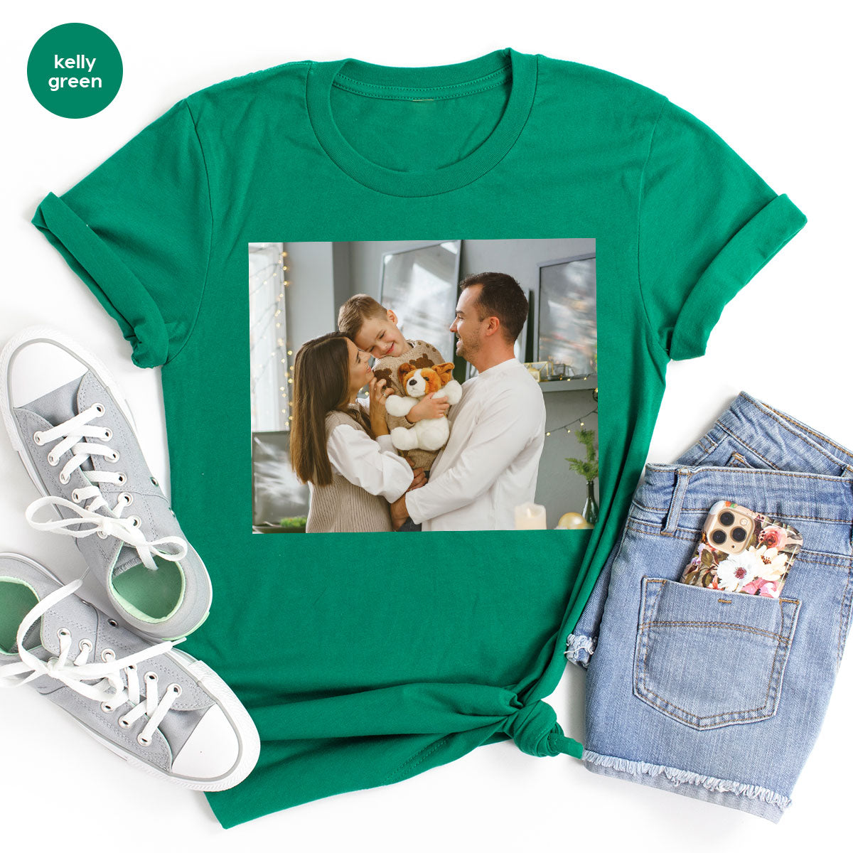 Custom Family T-Shirt, Customizable Photo Shirt, Baby Photo Tee, Family Custom Photo T-Shirt