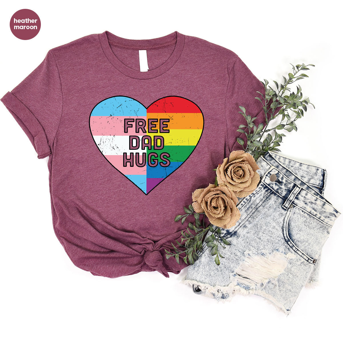Free Dad Hugs Shirt, LGBT Shirt, LGBT Pride T-Shirt