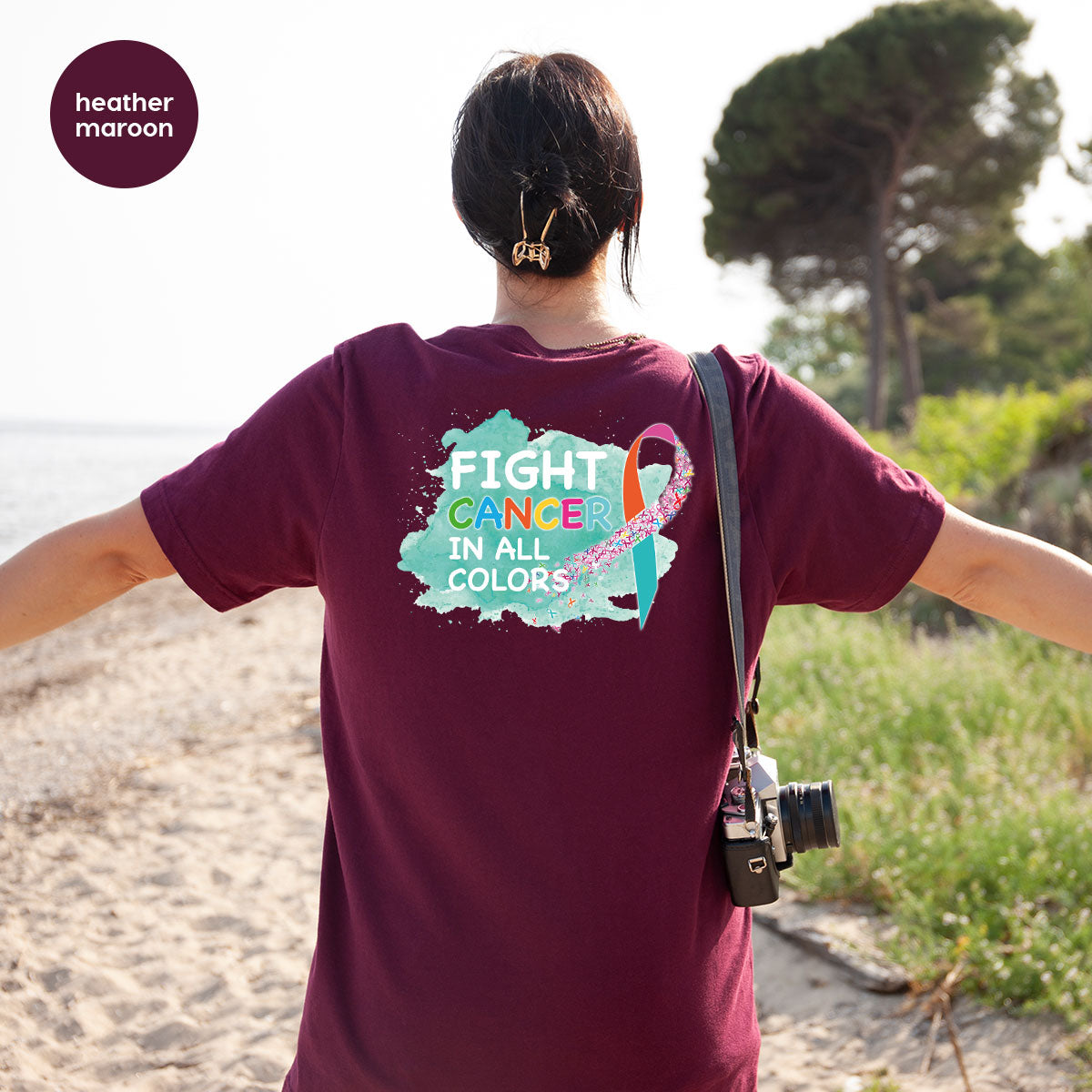 Fight Against Cancer Shirt, Cancer Warrior T-Shirt, Fight Cancer With All Colors Shirt