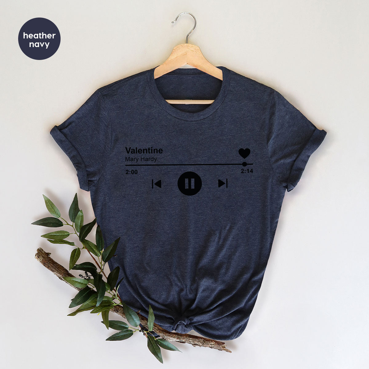 Valentine's Day Shirt, Play Music For Valentine's Shirt, Valentine's Day Playlist T-Shirt