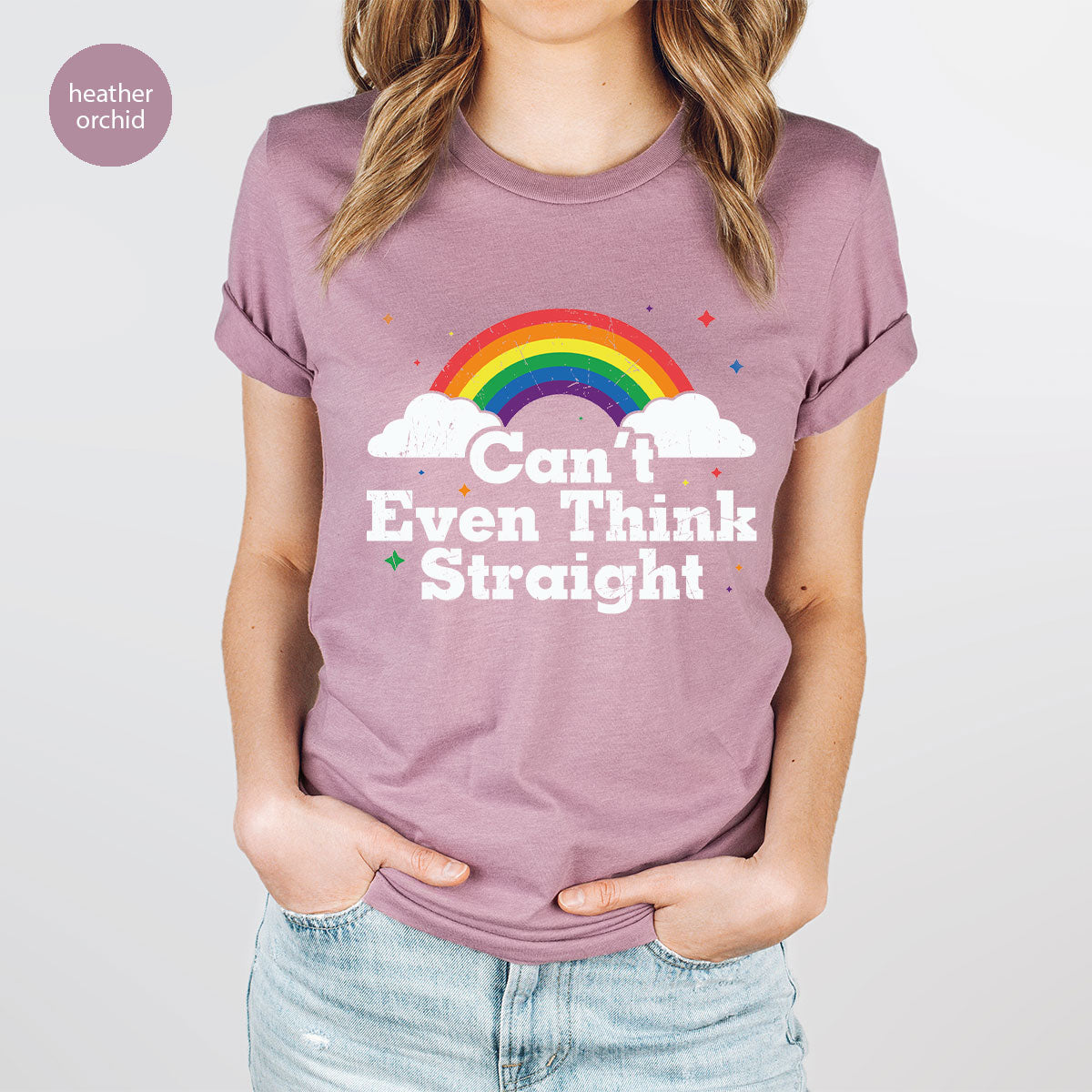 Can I Even Think Straight Shirt, Rainbow T-Shirt, LGBT T-Shirt
