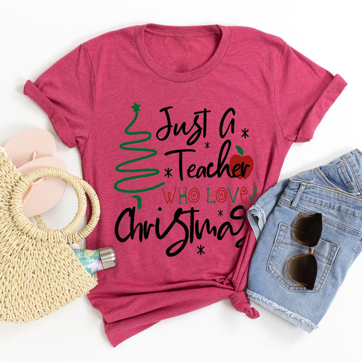 2023 Christmas Love Shirt, Just A Teach Who Loves Christmas Tee, Xmas 2023 Design T-Shirt