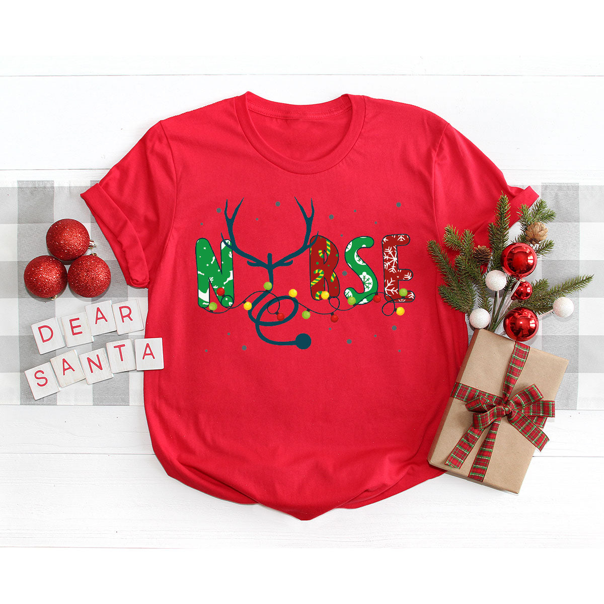 Christmas Nurse Shirt, Health Employee Christmas T-Shirt, Christmas Gift for Nurses