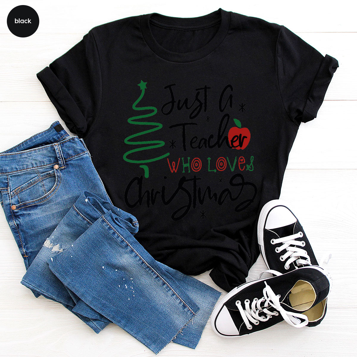 2023 Christmas Love Shirt, Just A Teach Who Loves Christmas Tee, Xmas 2023 Design T-Shirt