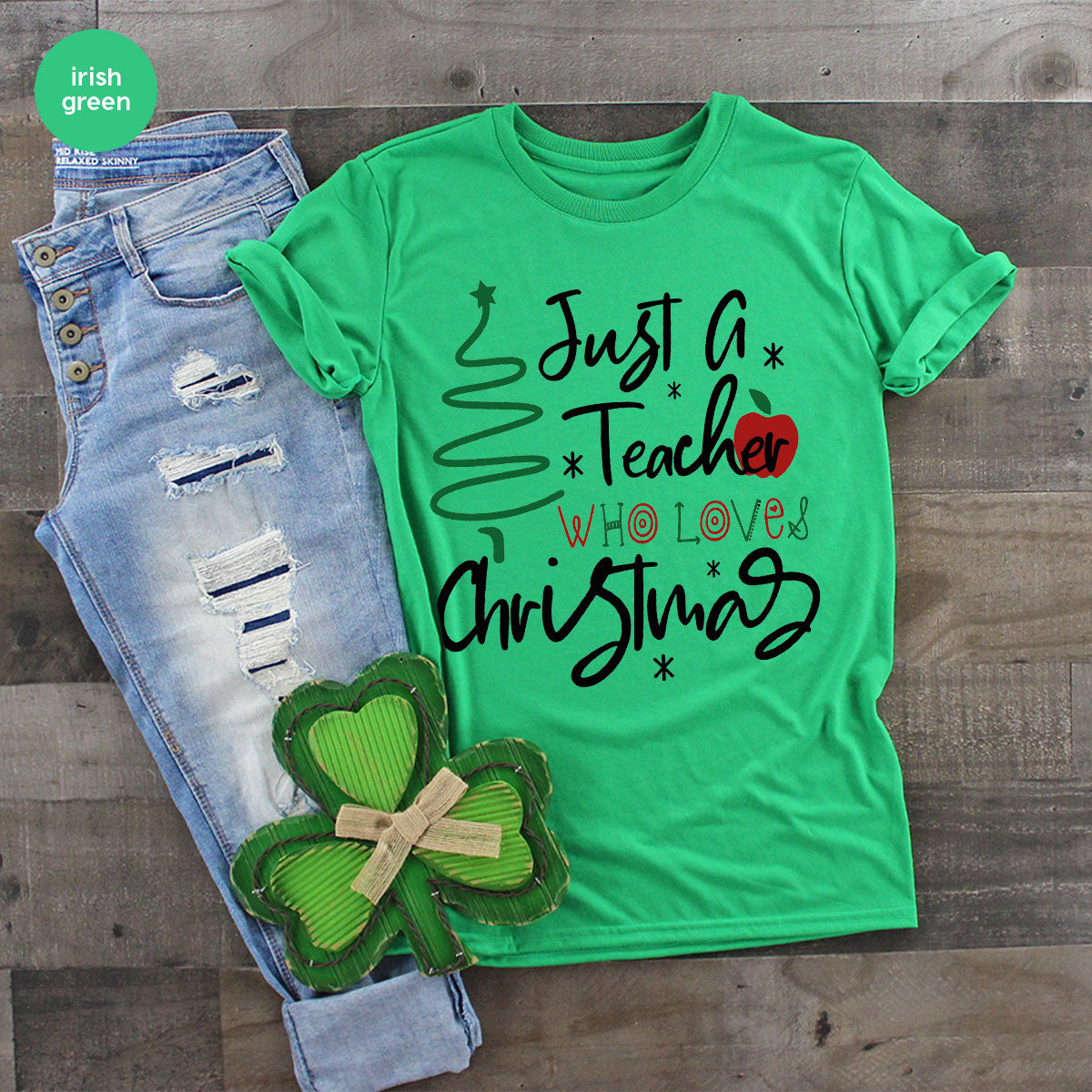 2023 Christmas Love Shirt, Just A Teach Who Loves Christmas Tee, Xmas 2023 Design T-Shirt