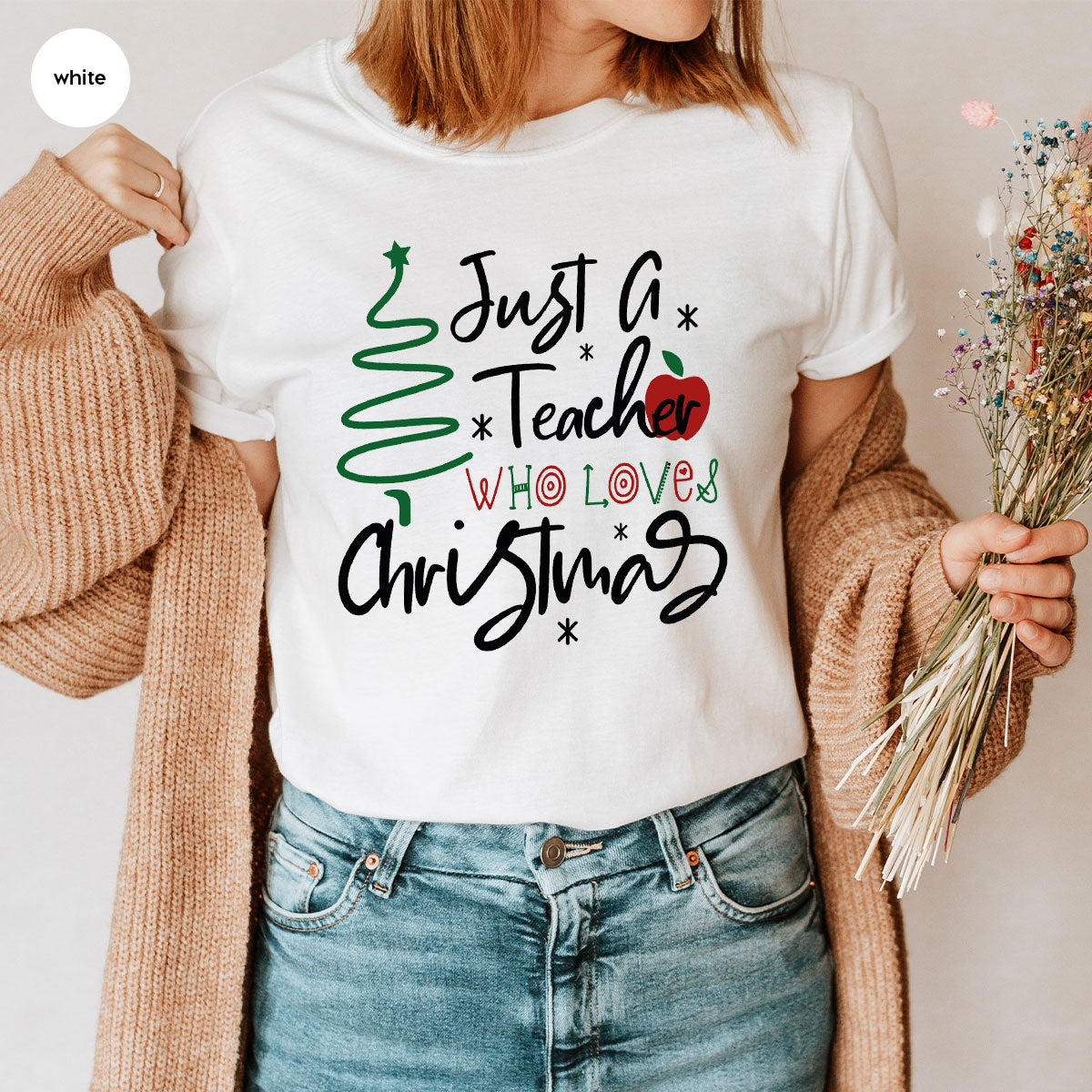 2023 Christmas Love Shirt, Just A Teach Who Loves Christmas Tee, Xmas 2023 Design T-Shirt