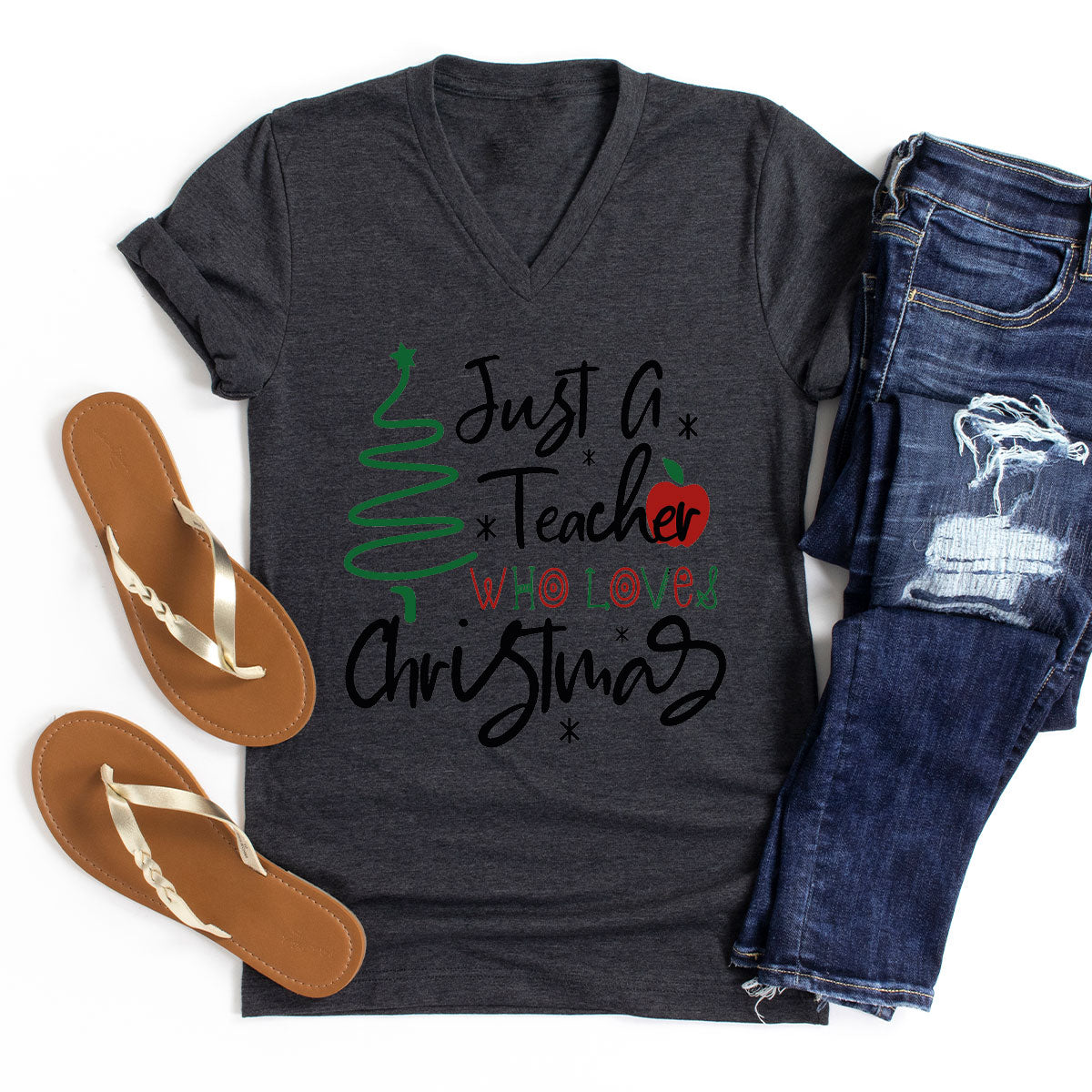 2023 Christmas Love Shirt, Just A Teach Who Loves Christmas Tee, Xmas 2023 Design T-Shirt