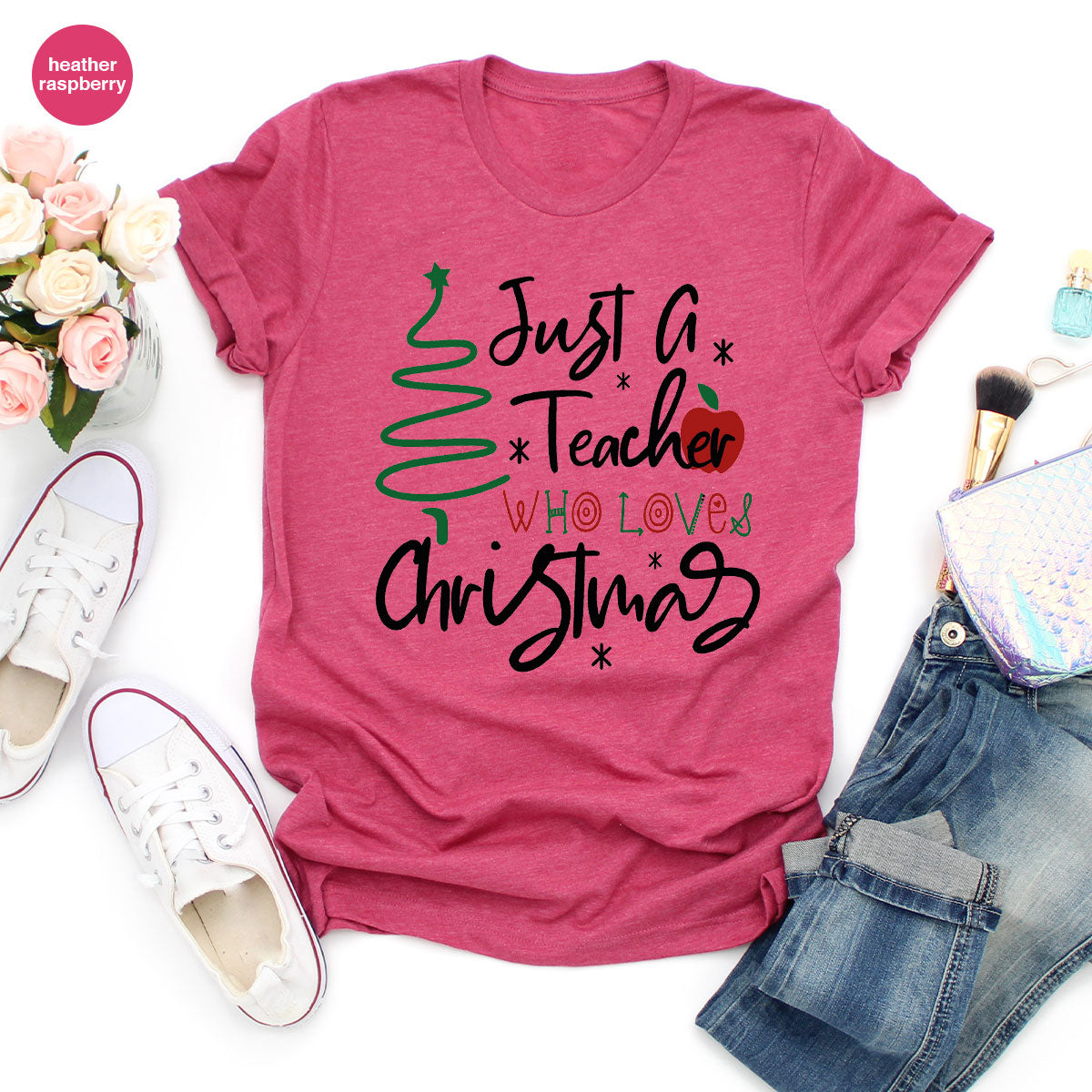 2023 Christmas Love Shirt, Just A Teach Who Loves Christmas Tee, Xmas 2023 Design T-Shirt