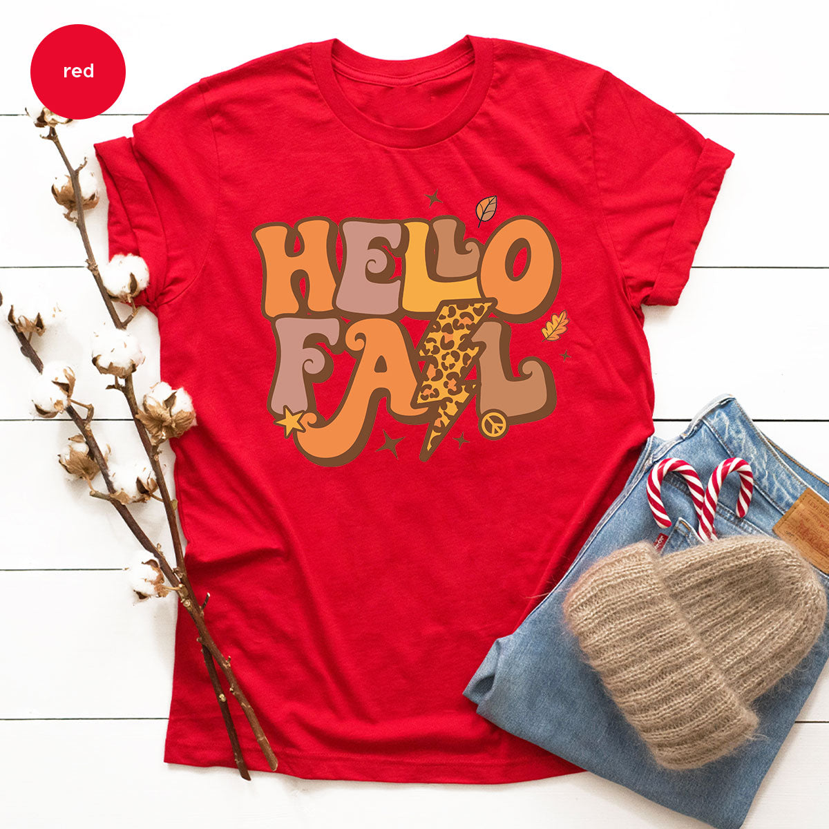 Hello Fall Shirt, Halloween Fall T-Shirt, Halloween 2022 Hoodie, Hello Halloween Long Sleeve Shirt