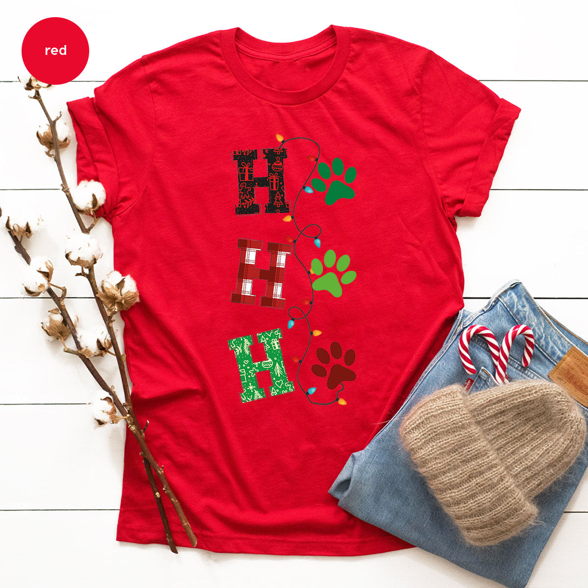 Christmas Cat Shirt, Santa Clause T-Shirt For Cat Mom, Pet Owner Christmas Tee, Dog Christmas Gift