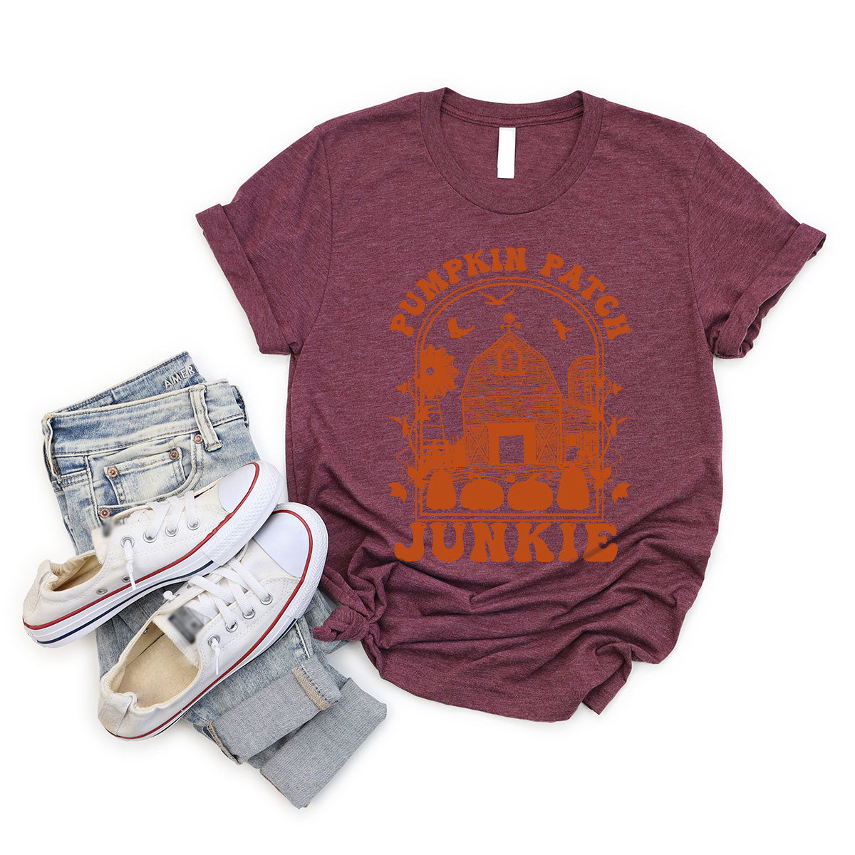 Junkie T-Shirt, Gift T-Shirt For Halloween, Pumpkin Halloween Shirt