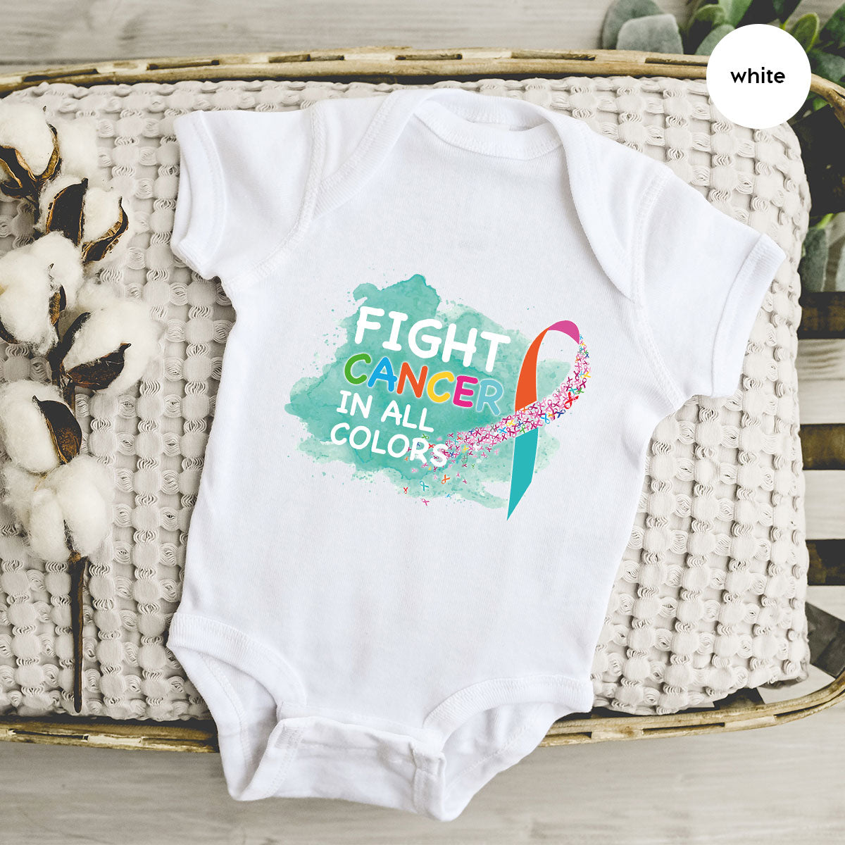 Fight Against Cancer Shirt, Cancer Warrior T-Shirt, Fight Cancer With All Colors Shirt