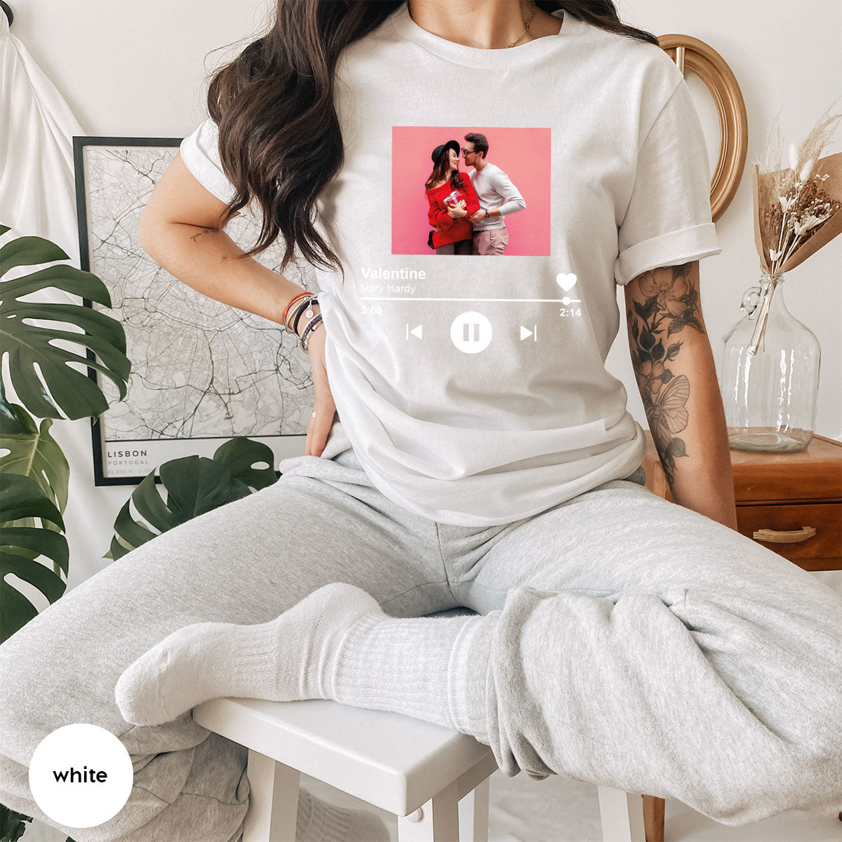 Custom Photo Valentine's Day Shirt, Personalized Valentine's Day Gift, Custom Photo Lover's Day Shirt