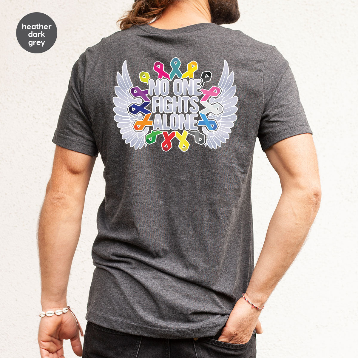 No One Fights Alone Shirt, Cancer Fighter T-Shirt, Cancer Warrior Tee