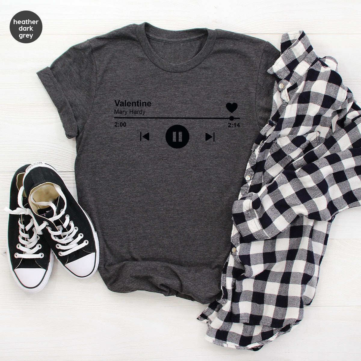 Valentine's Day Shirt, Play Music For Valentine's Shirt, Valentine's Day Playlist T-Shirt