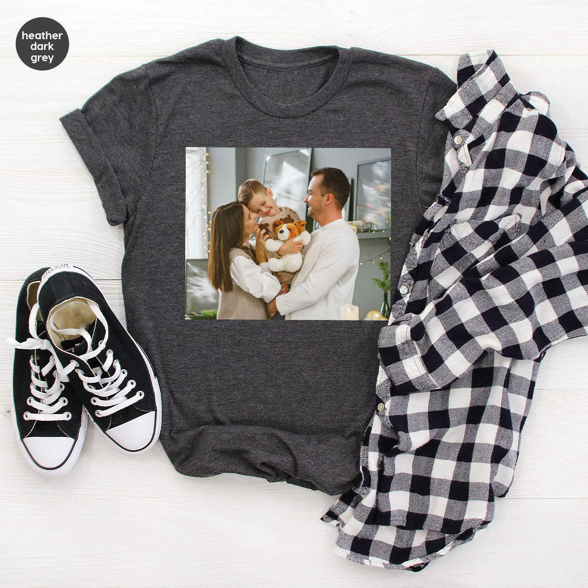 Custom Family T-Shirt, Customizable Photo Shirt, Baby Photo Tee, Family Custom Photo T-Shirt