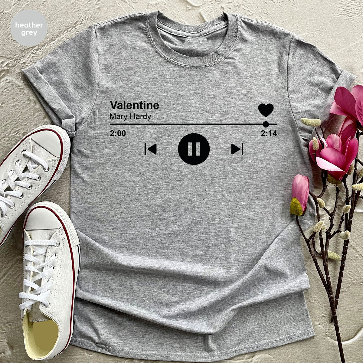 Valentine's Day Shirt, Play Music For Valentine's Shirt, Valentine's Day Playlist T-Shirt