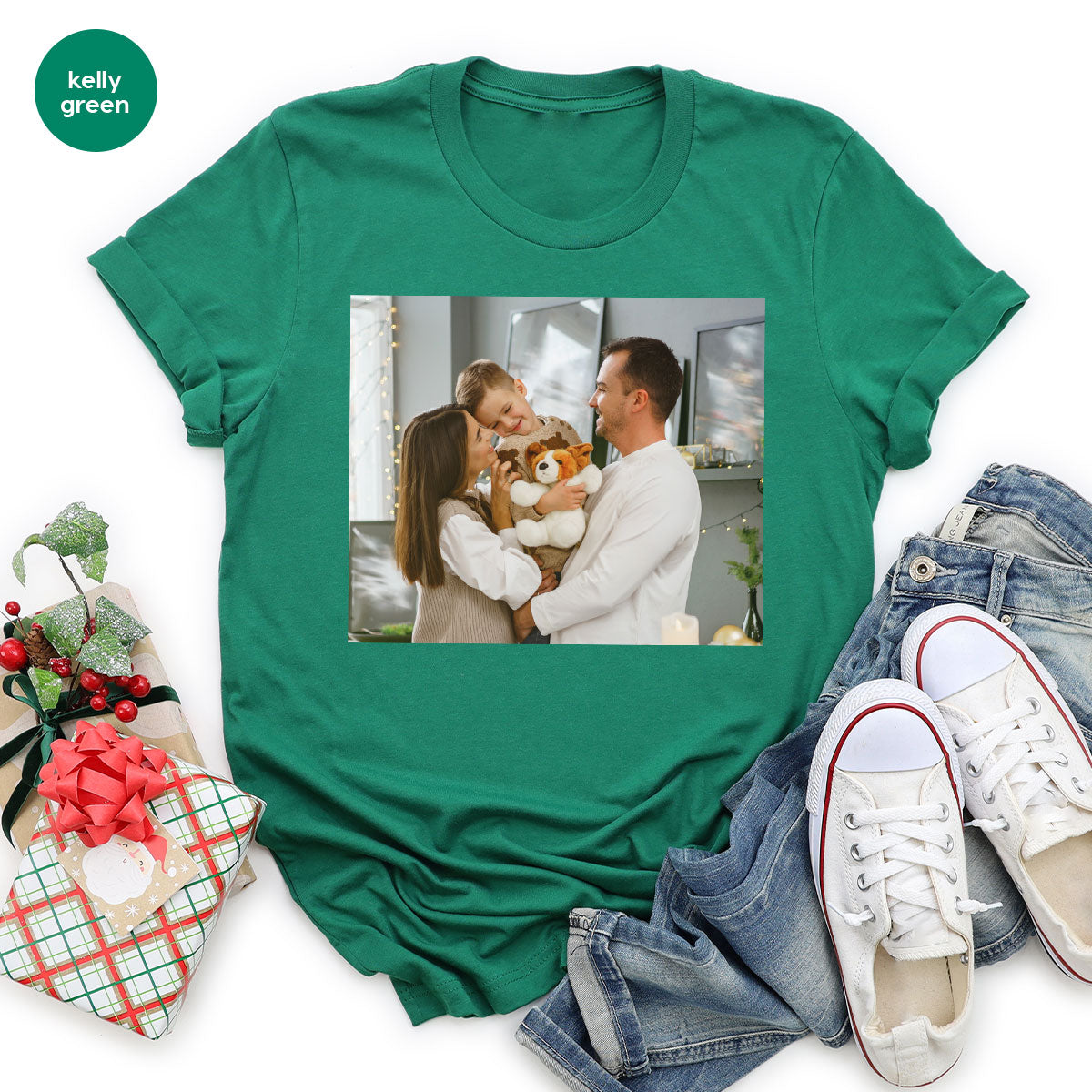 Custom Family T-Shirt, Customizable Photo Shirt, Baby Photo Tee, Family Custom Photo T-Shirt