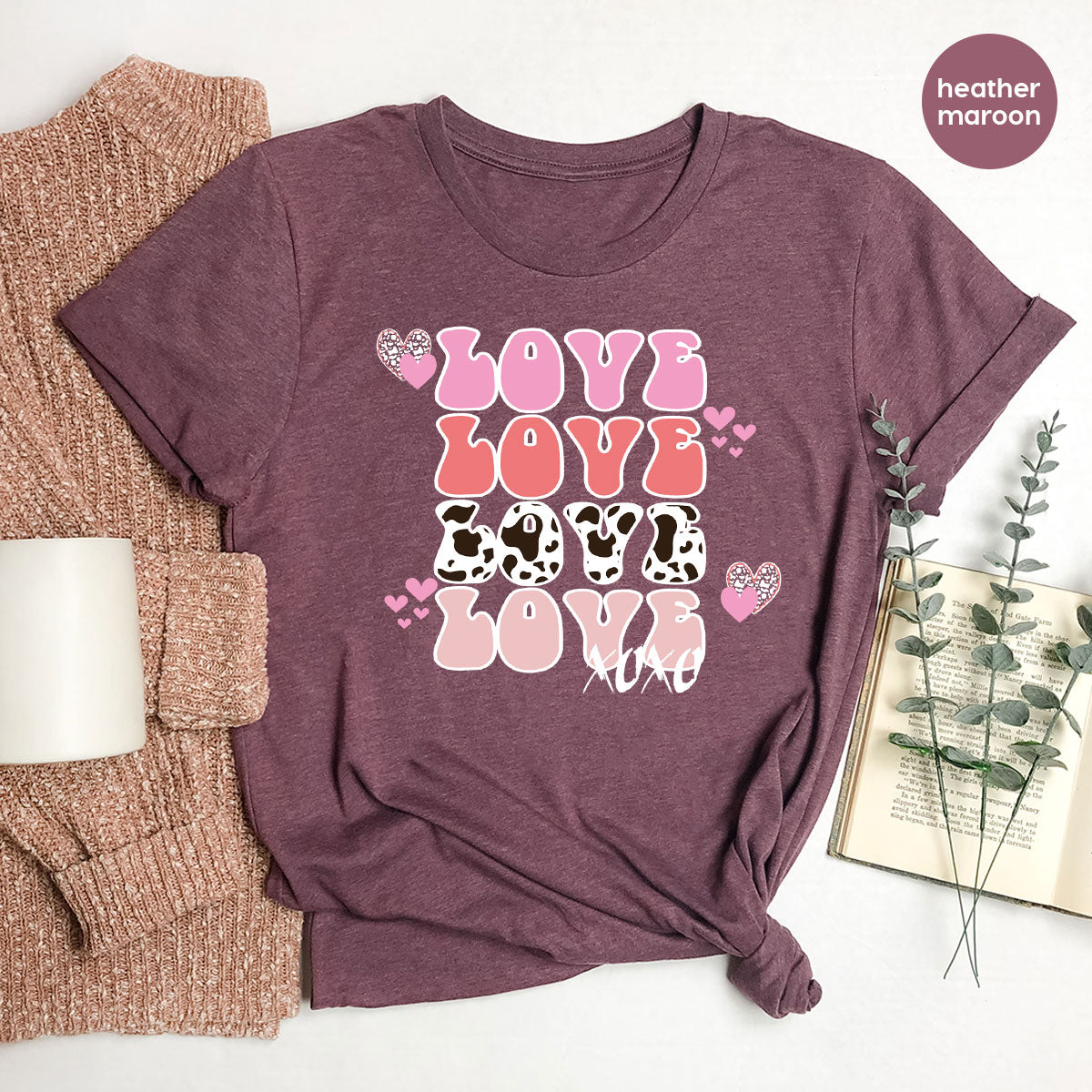 Love Shirt, Love Day T-Shirt, Valentine's Day Tee, 2023 Valentine's Day Gift