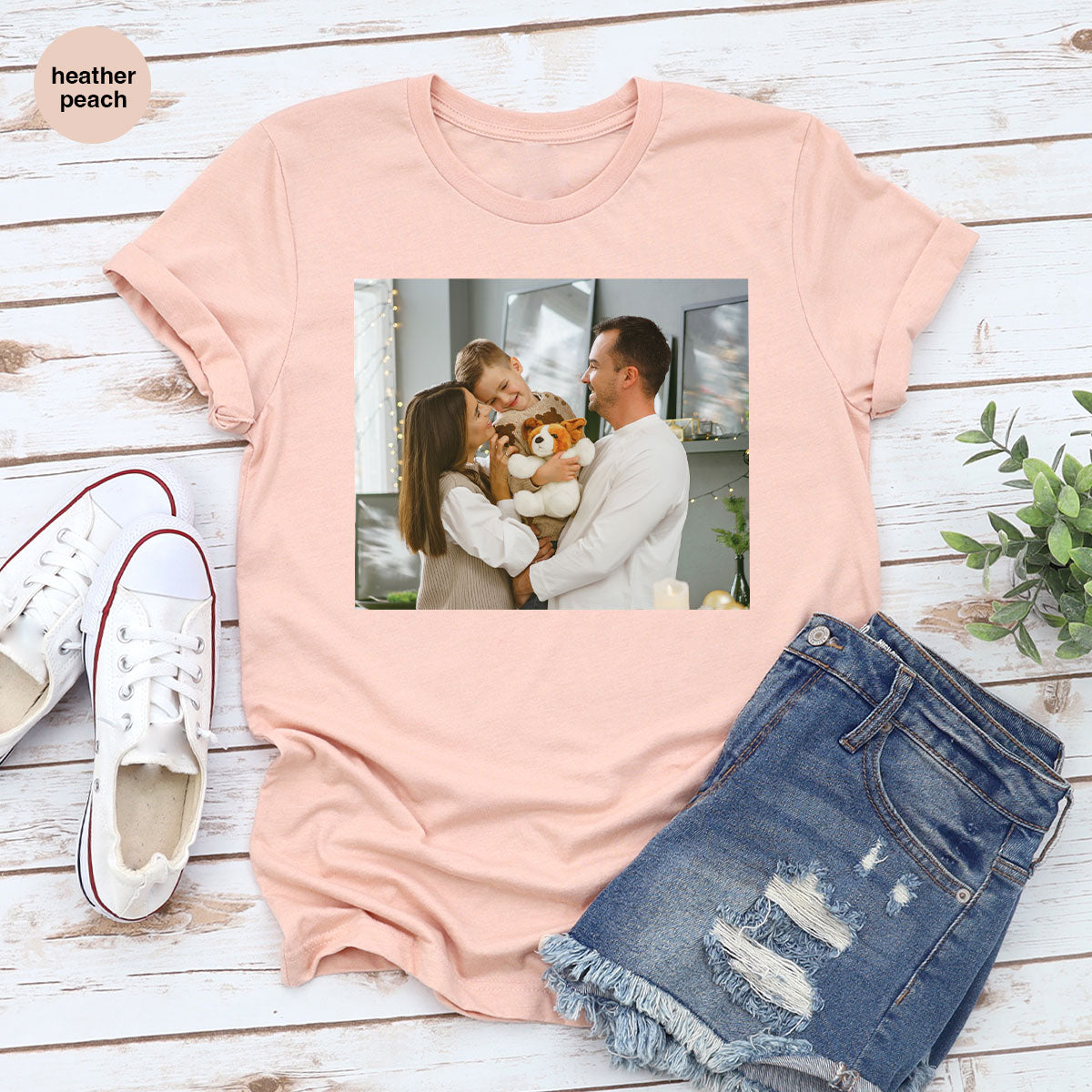 Custom Family T-Shirt, Customizable Photo Shirt, Baby Photo Tee, Family Custom Photo T-Shirt