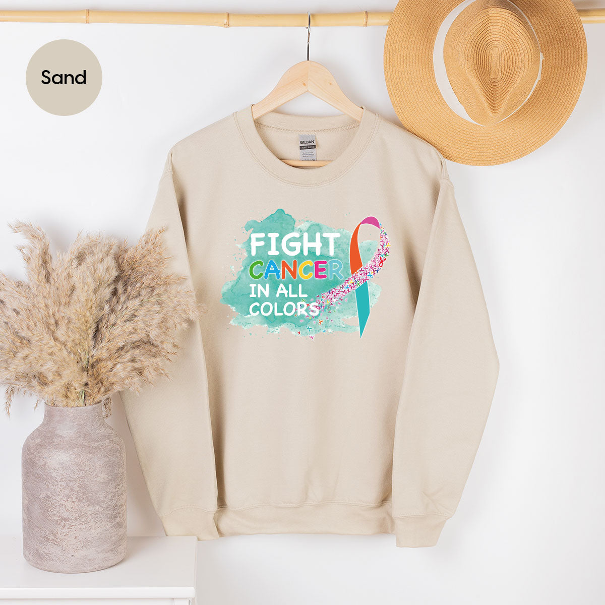 Fight Against Cancer Shirt, Cancer Warrior T-Shirt, Fight Cancer With All Colors Shirt