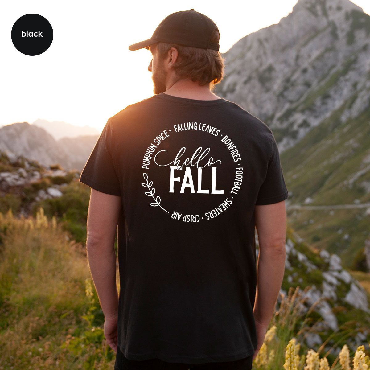 Falling Leaves Shirt, 2022 Pumpkin Season T-Shirt, Pumpkin Spice Shirt, Fall Circle Shirt
