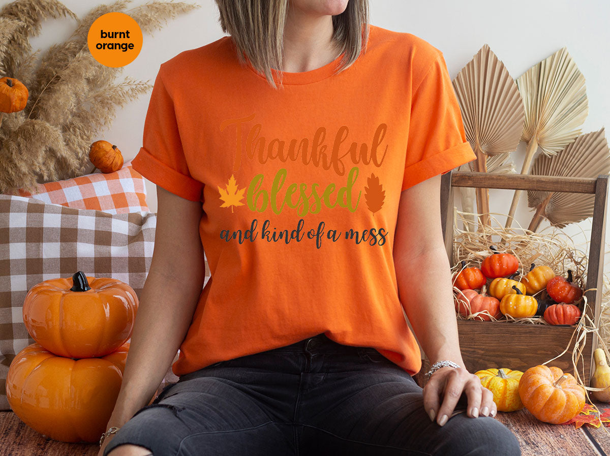 Thanksgiving Blessed Shirt, 2022 Thanksgiving T-Shirt, Thankful Blessed Shirt