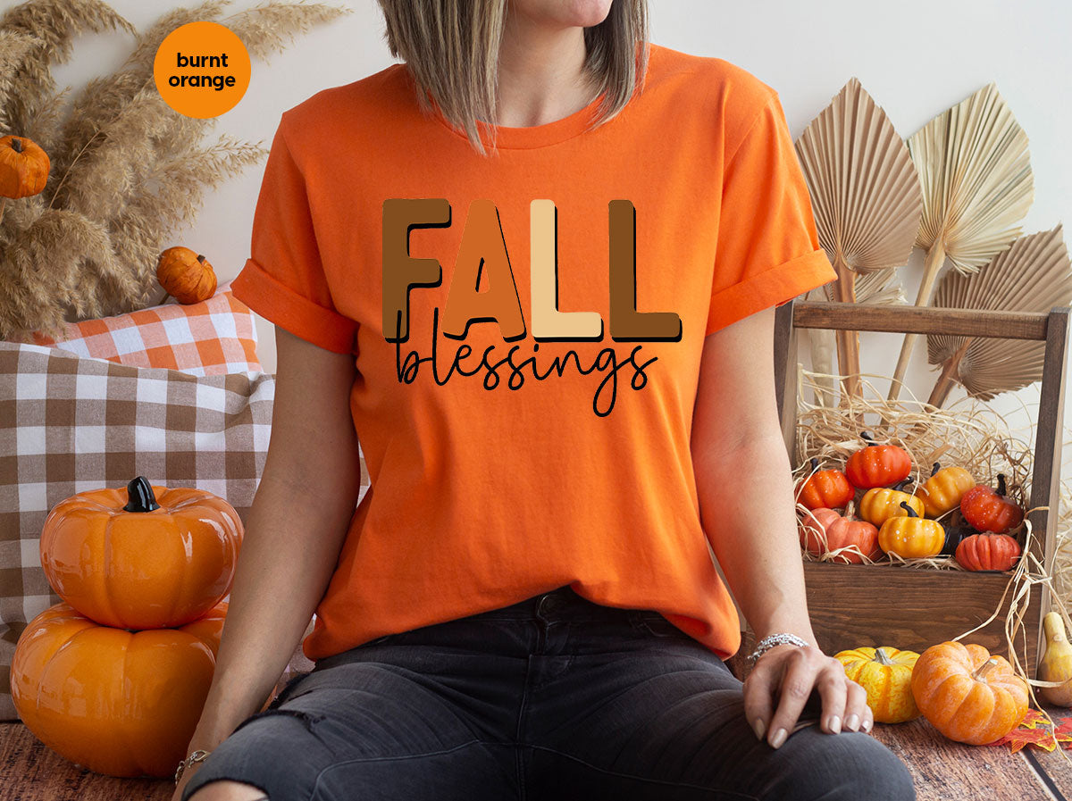 Fall Blessings Shirt, 2022 Fall Season Shirt, Autumn 2022 Fall Graphic Tee