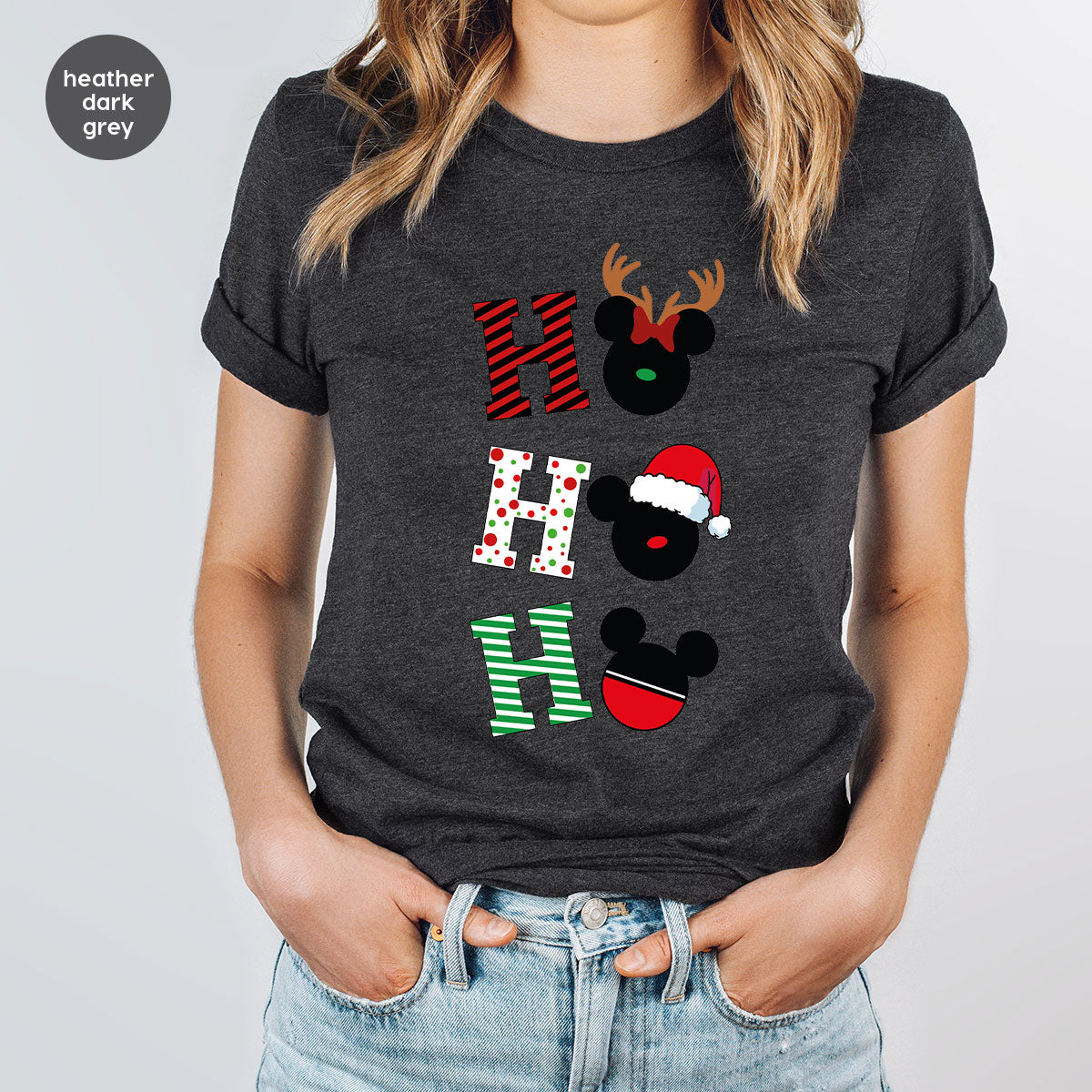 H For Christmas T-Shirt, Christmas Deer Shirt, Funny 2023 Christmas Tee For Family