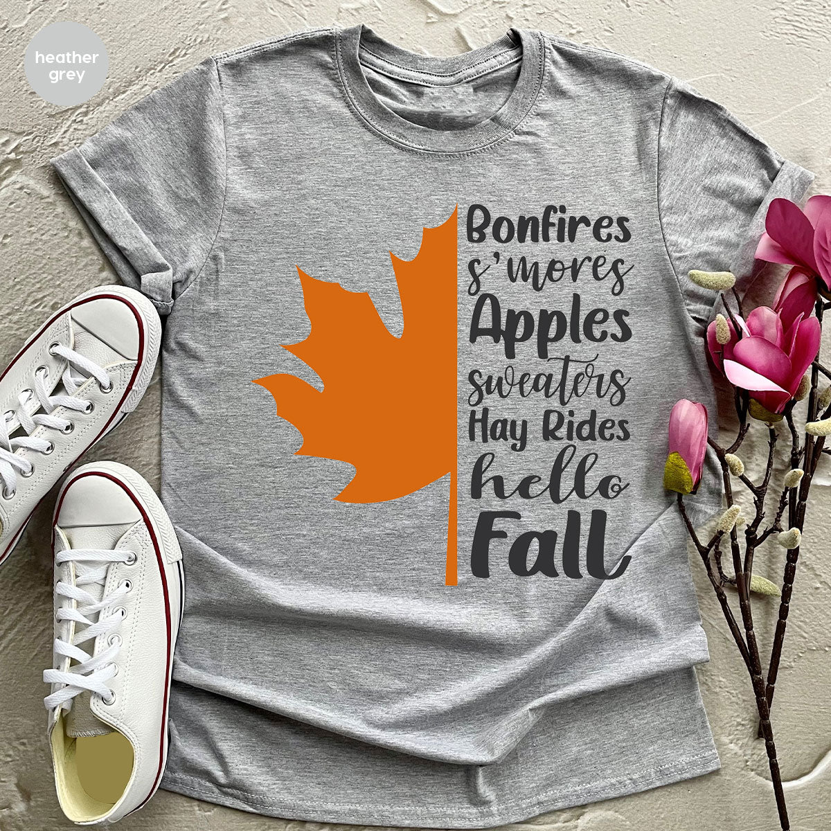 Fall Leaf T-Shirt, 2022 Fall Season Long Sleeve Shirt, Fall Short Sleeve Shirt, Fall Leaf Design