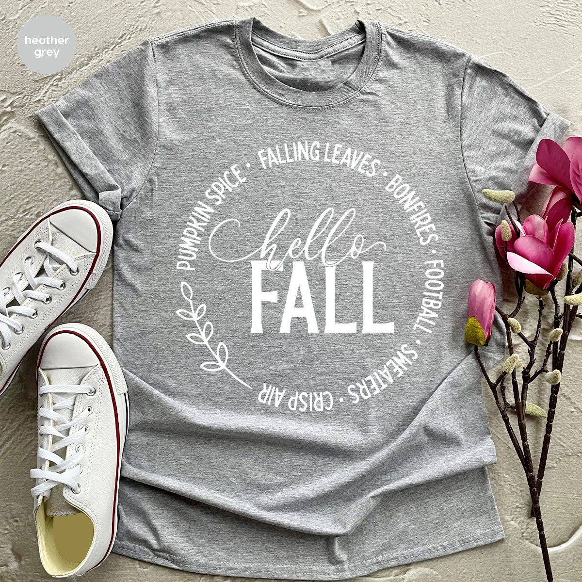 Falling Leaves Shirt, 2022 Pumpkin Season T-Shirt, Pumpkin Spice Shirt, Fall Circle Shirt