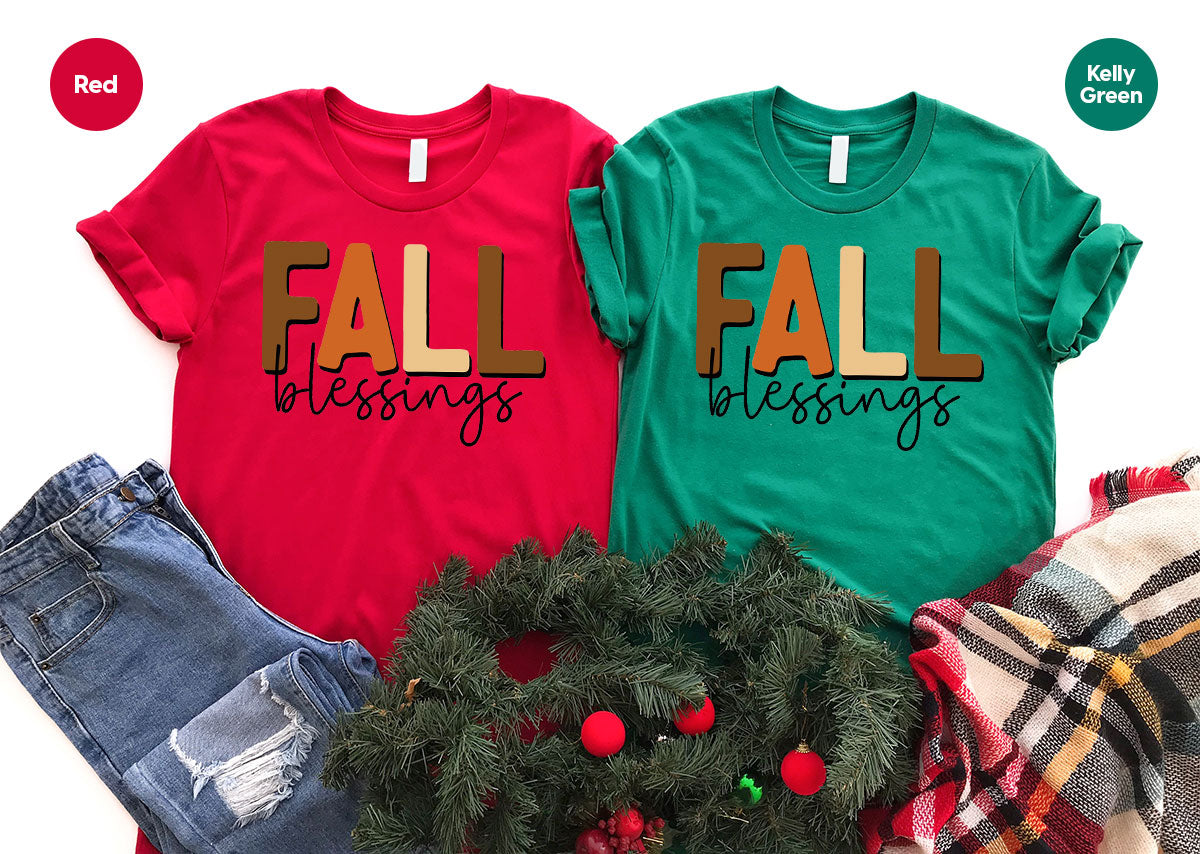 Fall Blessings Shirt, 2022 Fall Season Shirt, Autumn 2022 Fall Graphic Tee