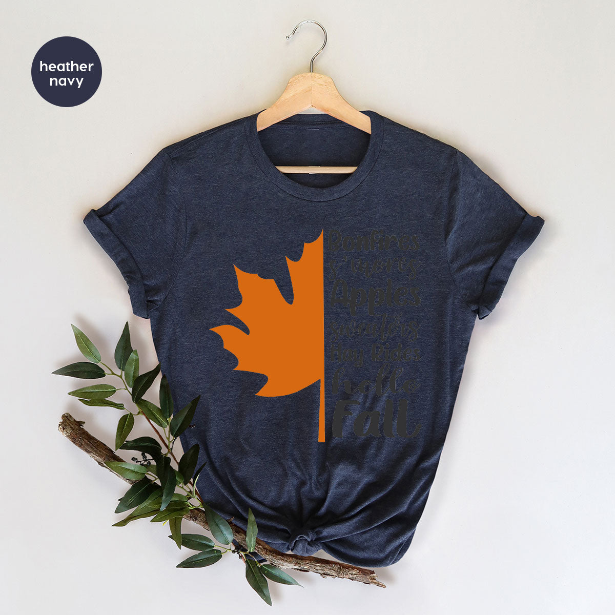 Fall Leaf T-Shirt, 2022 Fall Season Long Sleeve Shirt, Fall Short Sleeve Shirt, Fall Leaf Design