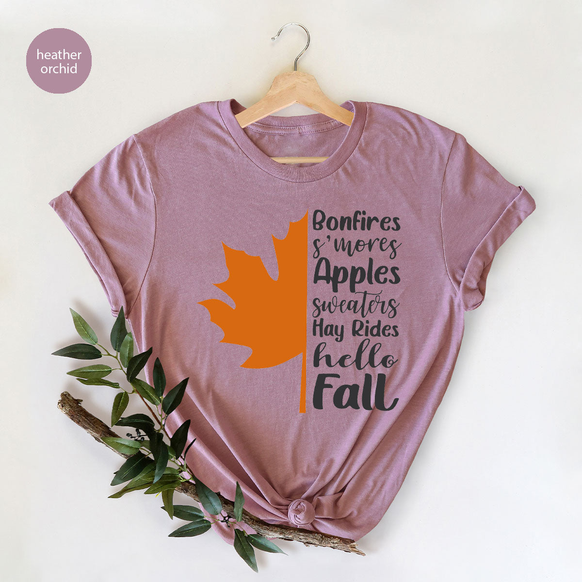 Fall Leaf T-Shirt, 2022 Fall Season Long Sleeve Shirt, Fall Short Sleeve Shirt, Fall Leaf Design