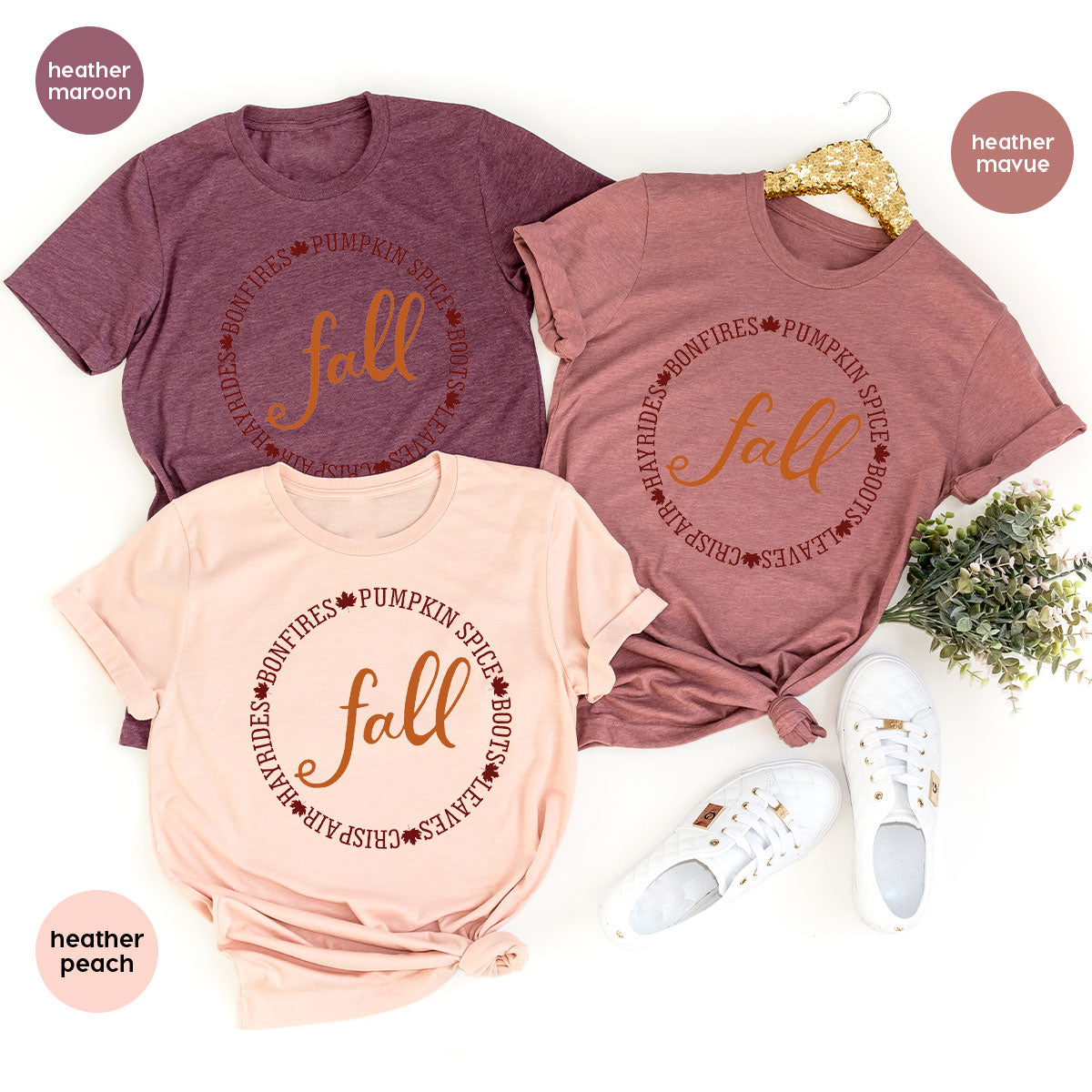 Circle Fall Shirt, Halloween Fall T-Shirt, Fall Tee