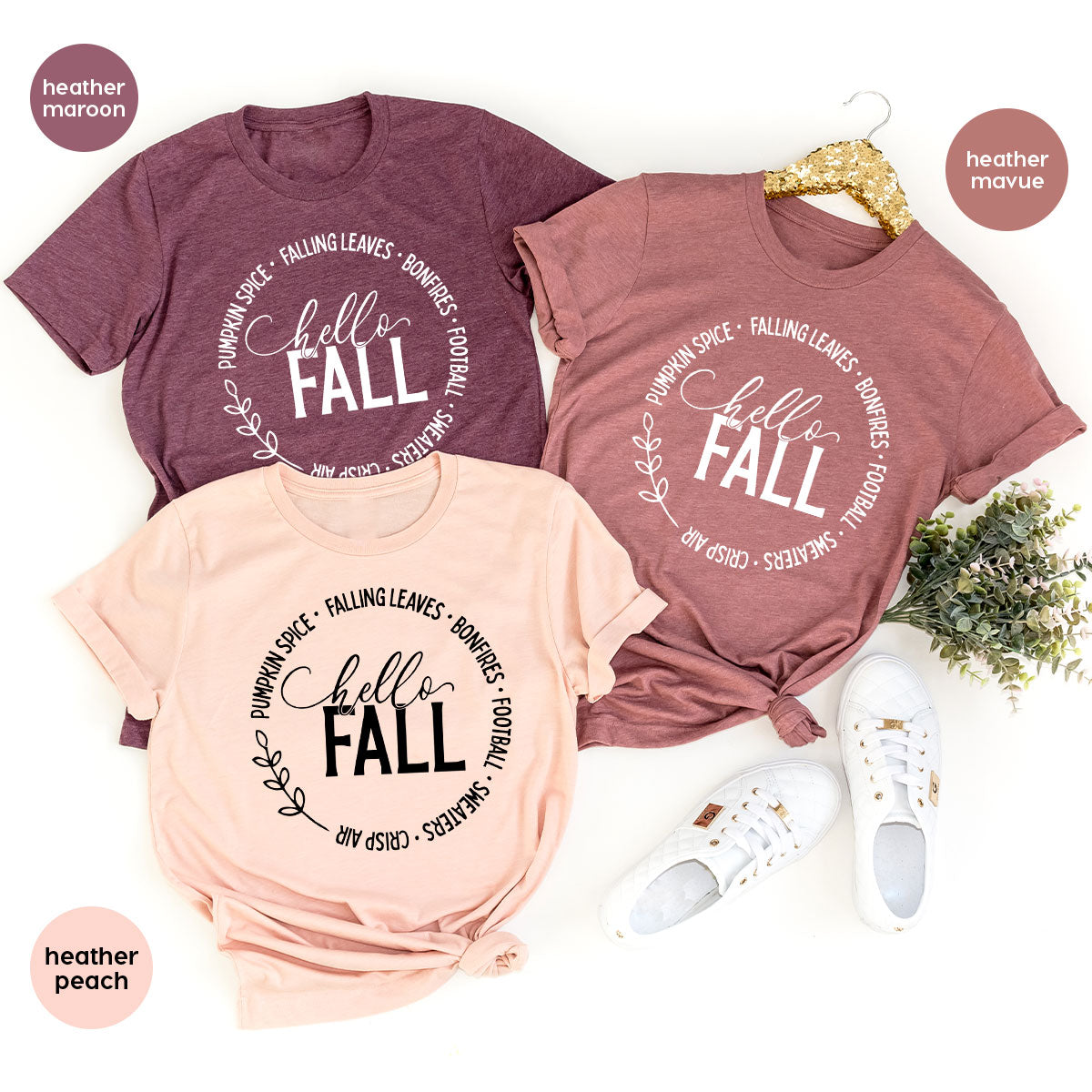 Falling Leaves Shirt, 2022 Pumpkin Season T-Shirt, Pumpkin Spice Shirt, Fall Circle Shirt