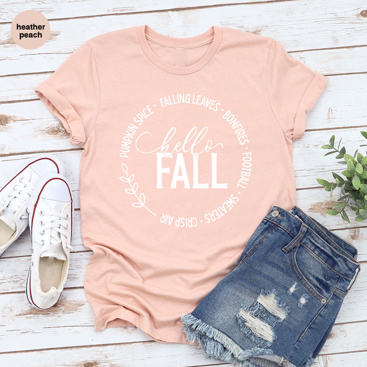 Falling Leaves Shirt, 2022 Pumpkin Season T-Shirt, Pumpkin Spice Shirt, Fall Circle Shirt