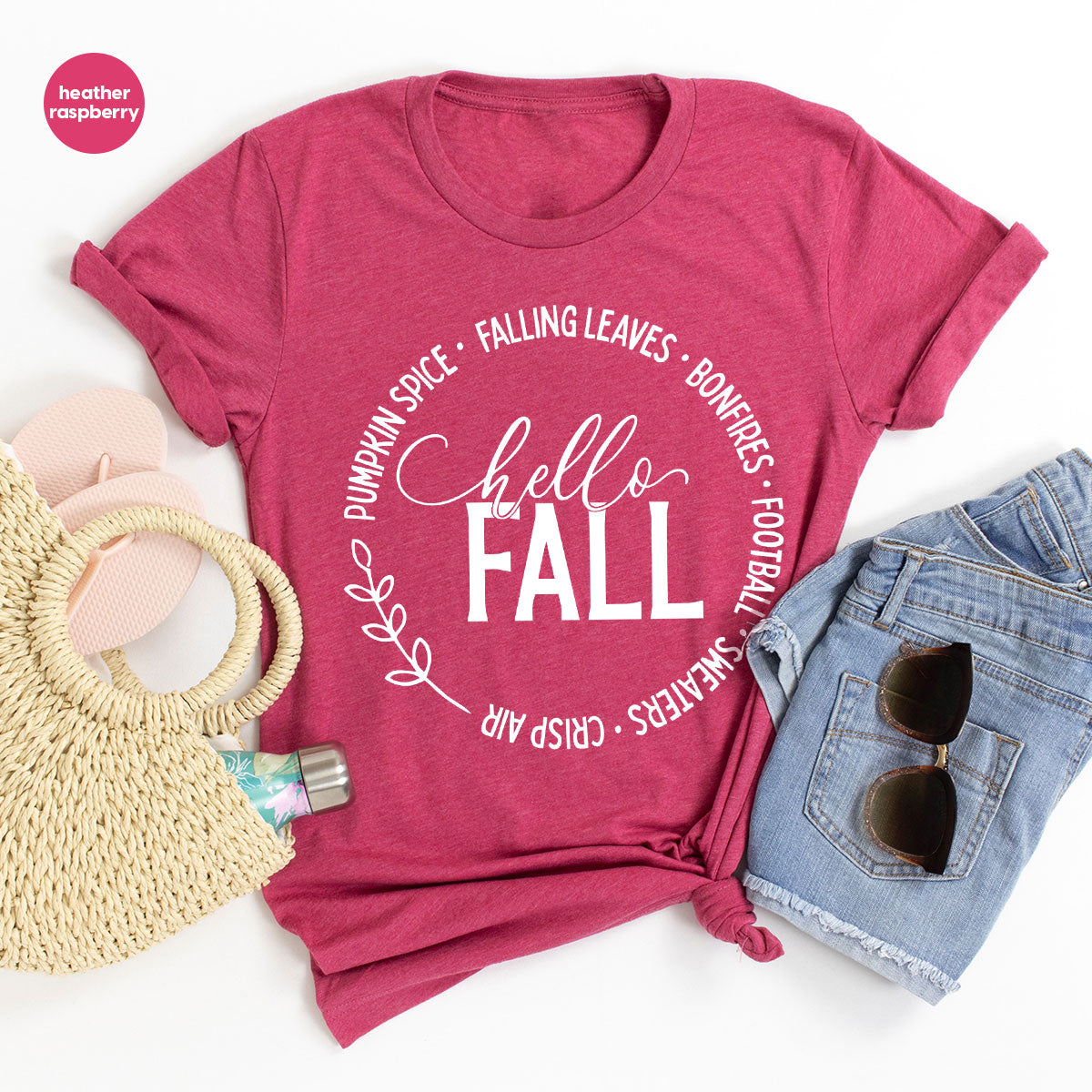 Falling Leaves Shirt, 2022 Pumpkin Season T-Shirt, Pumpkin Spice Shirt, Fall Circle Shirt
