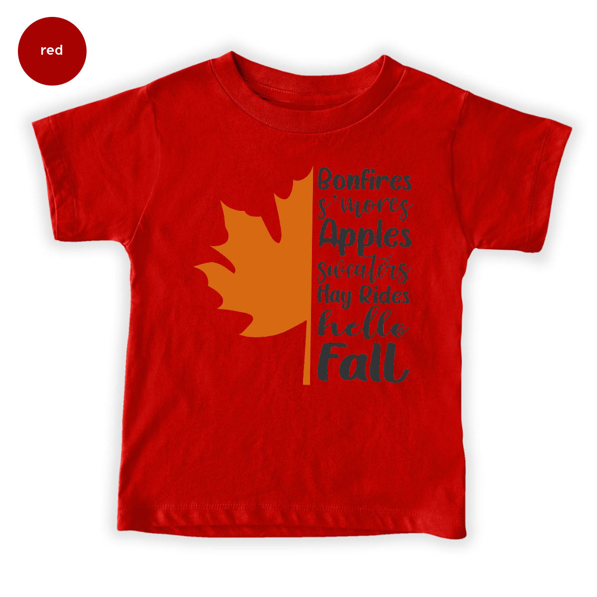 Fall Leaf T-Shirt, 2022 Fall Season Long Sleeve Shirt, Fall Short Sleeve Shirt, Fall Leaf Design