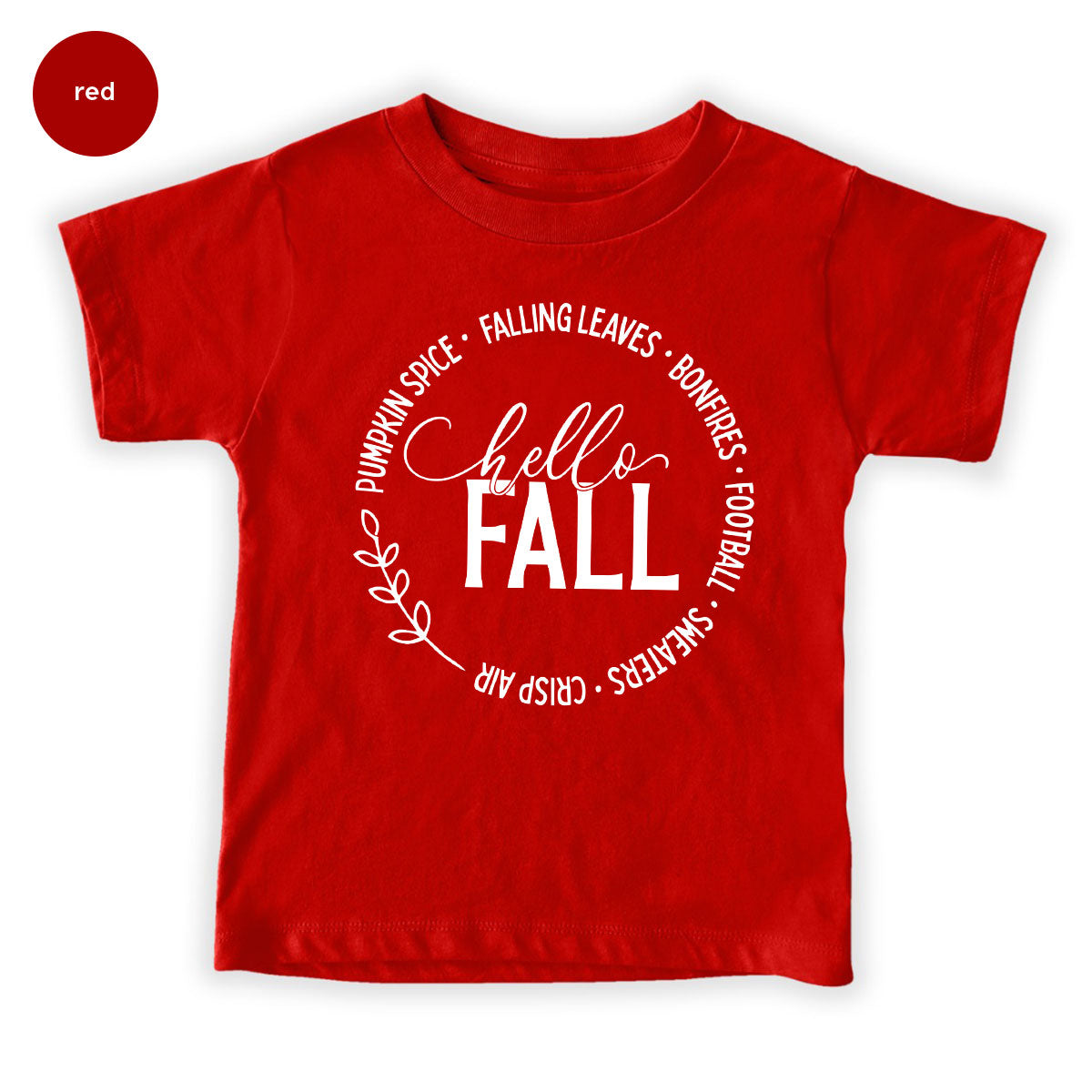 Falling Leaves Shirt, 2022 Pumpkin Season T-Shirt, Pumpkin Spice Shirt, Fall Circle Shirt