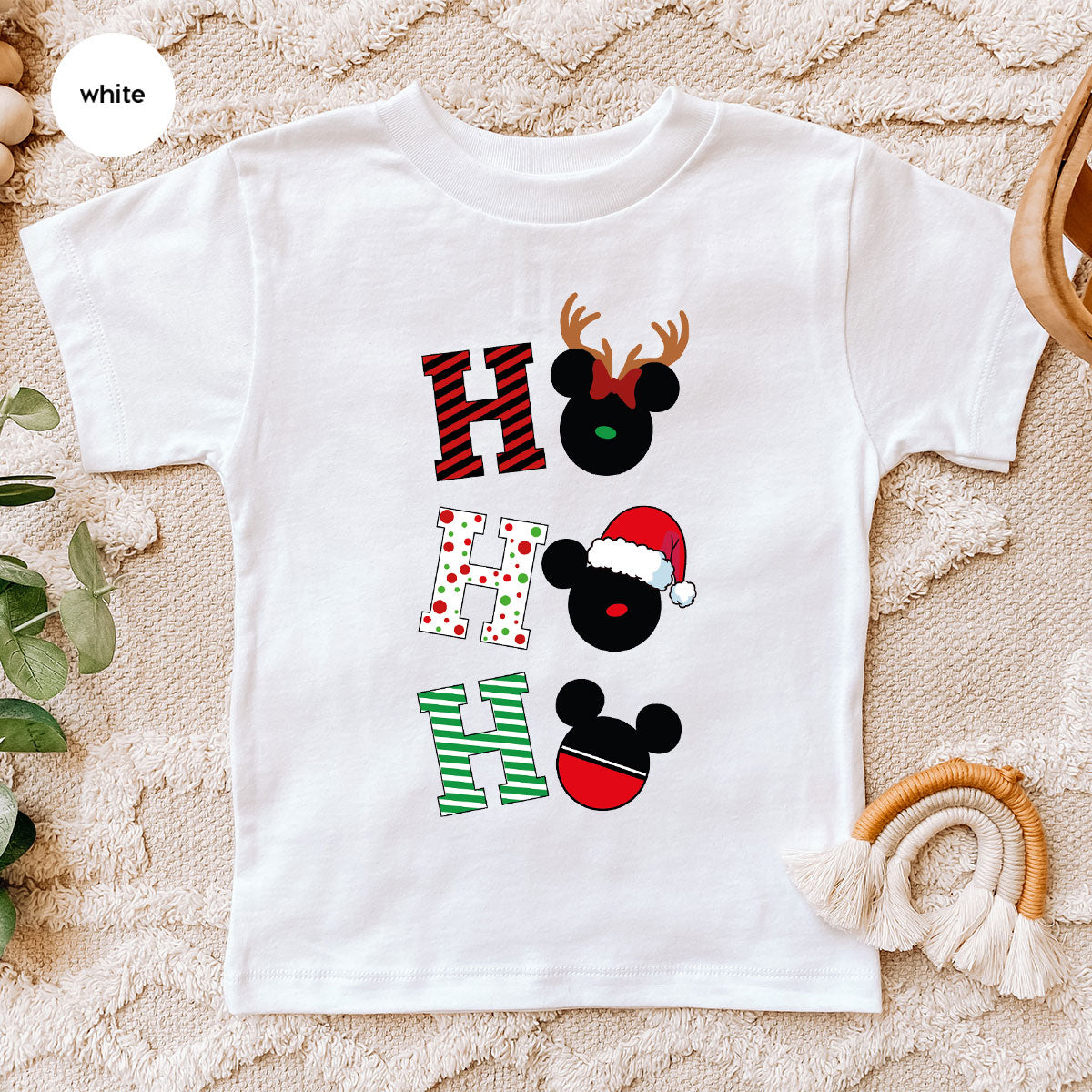 H For Christmas T-Shirt, Christmas Deer Shirt, Funny 2023 Christmas Tee For Family