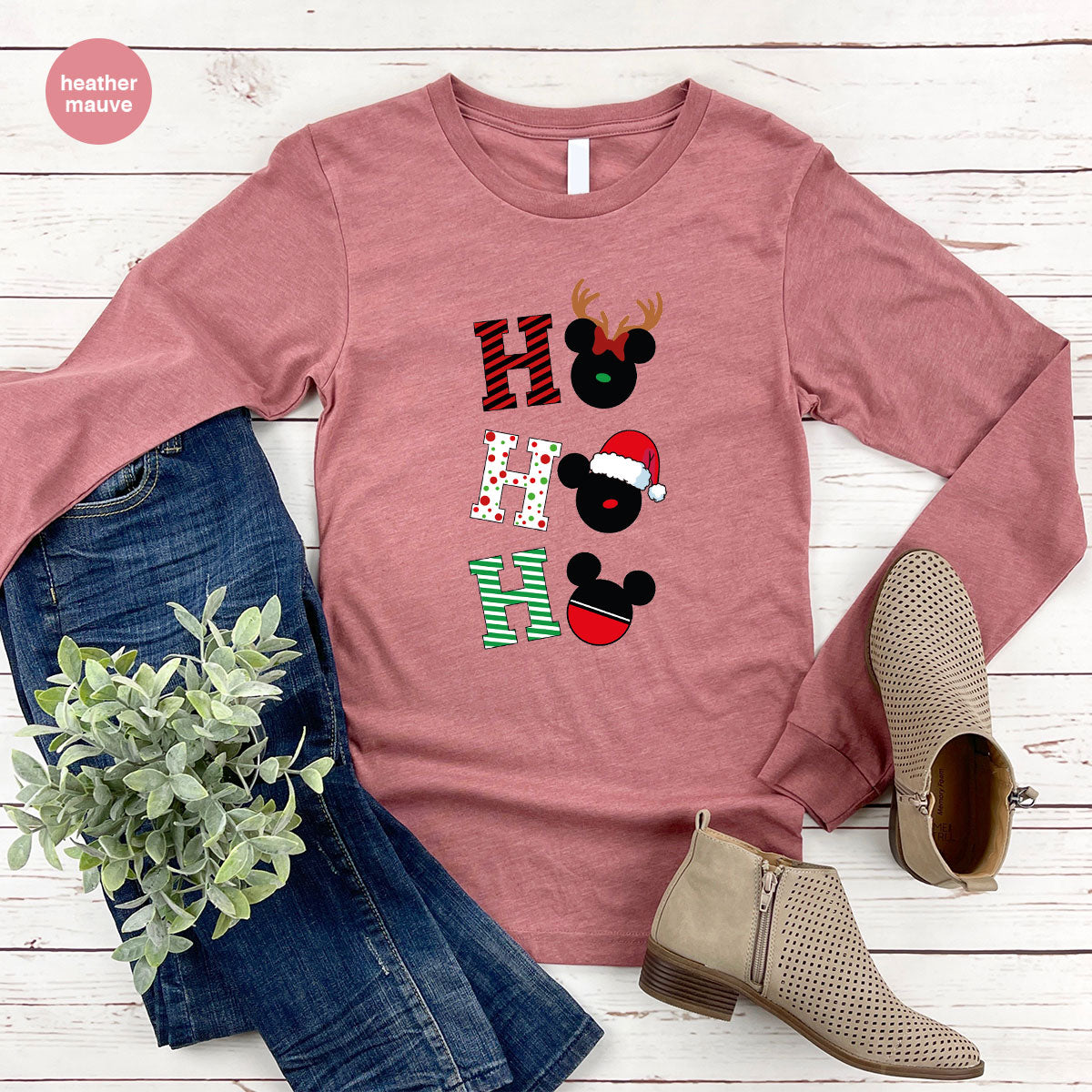 H For Christmas T-Shirt, Christmas Deer Shirt, Funny 2023 Christmas Tee For Family