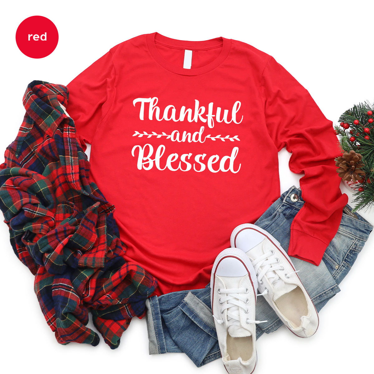 Thankful and Blessed Shirt, 2022 Thanksgiving Design T-Shirt, Thanksful Tee