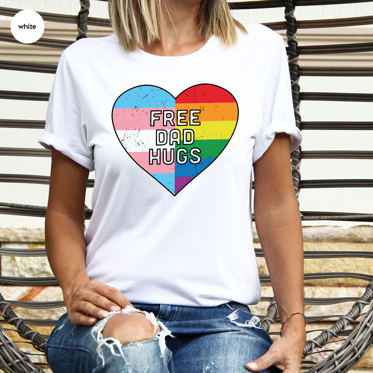 Free Dad Hugs Shirt, LGBT Shirt, LGBT Pride T-Shirt