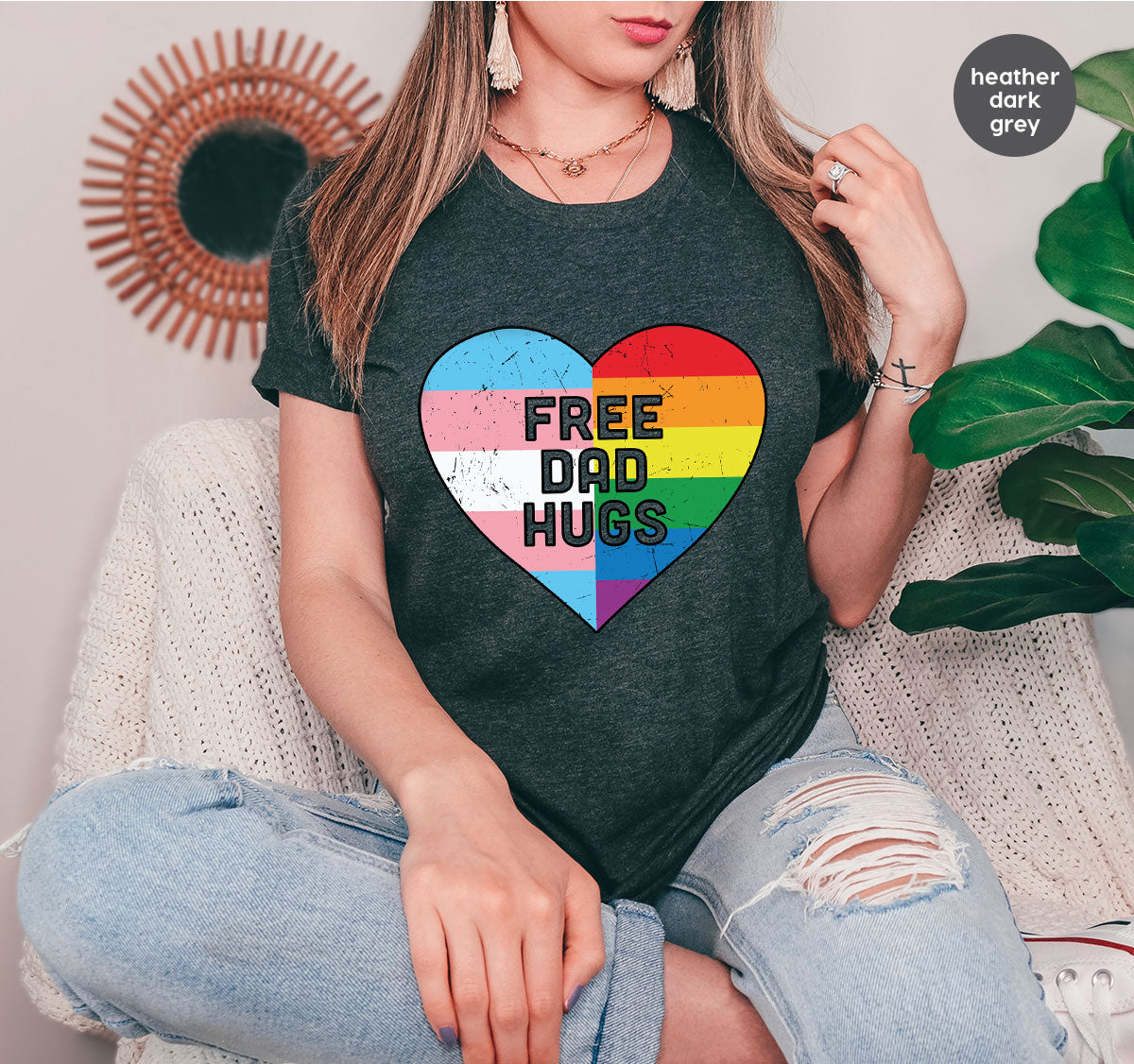 Free Dad Hugs Shirt, LGBT Shirt, LGBT Pride T-Shirt