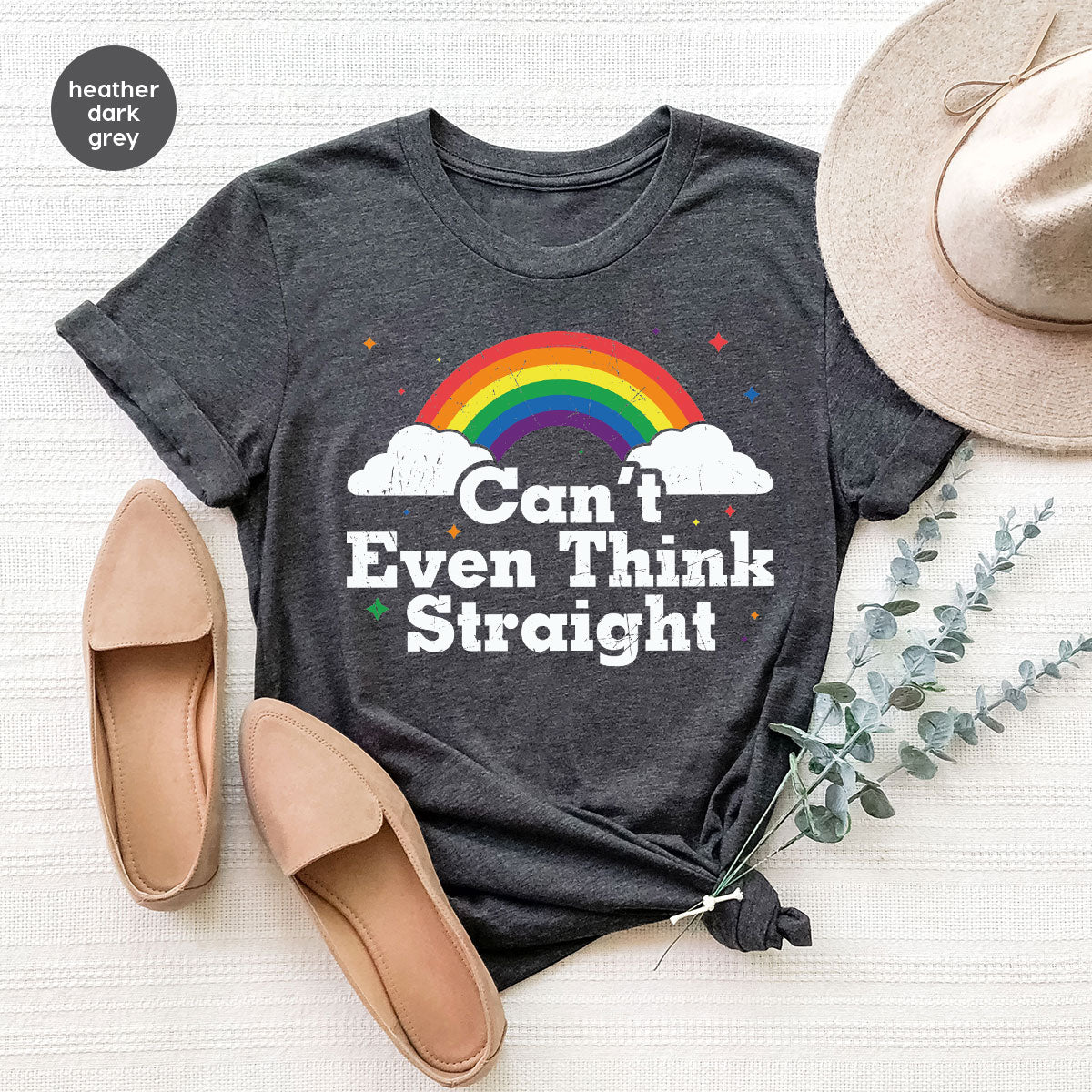 Can I Even Think Straight Shirt, Rainbow T-Shirt, LGBT T-Shirt