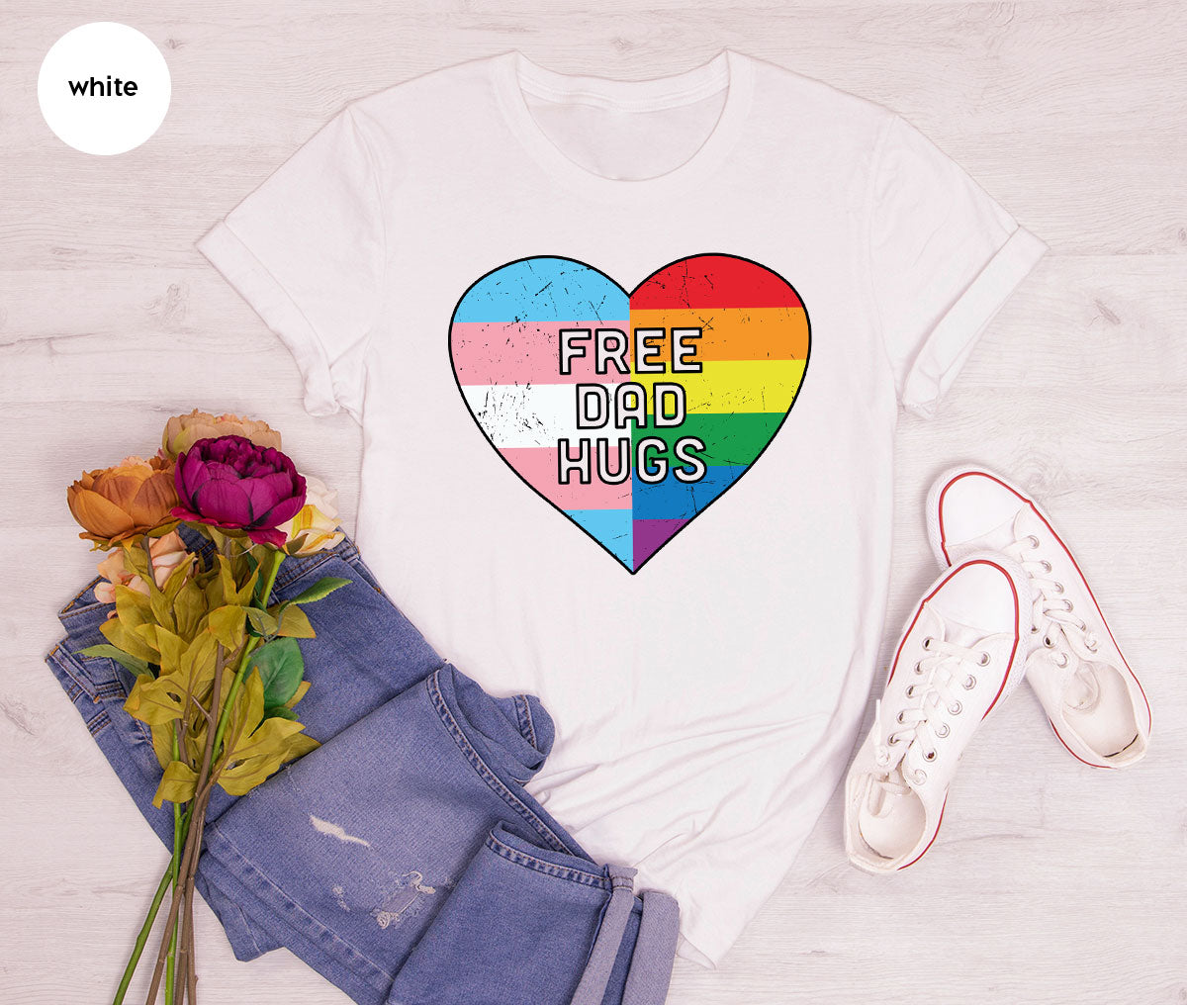 Free Dad Hugs Shirt, LGBT Shirt, LGBT Pride T-Shirt
