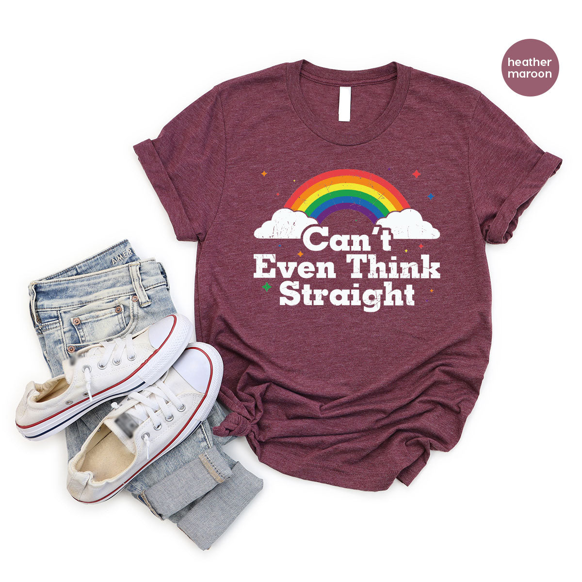 Can I Even Think Straight Shirt, Rainbow T-Shirt, LGBT T-Shirt